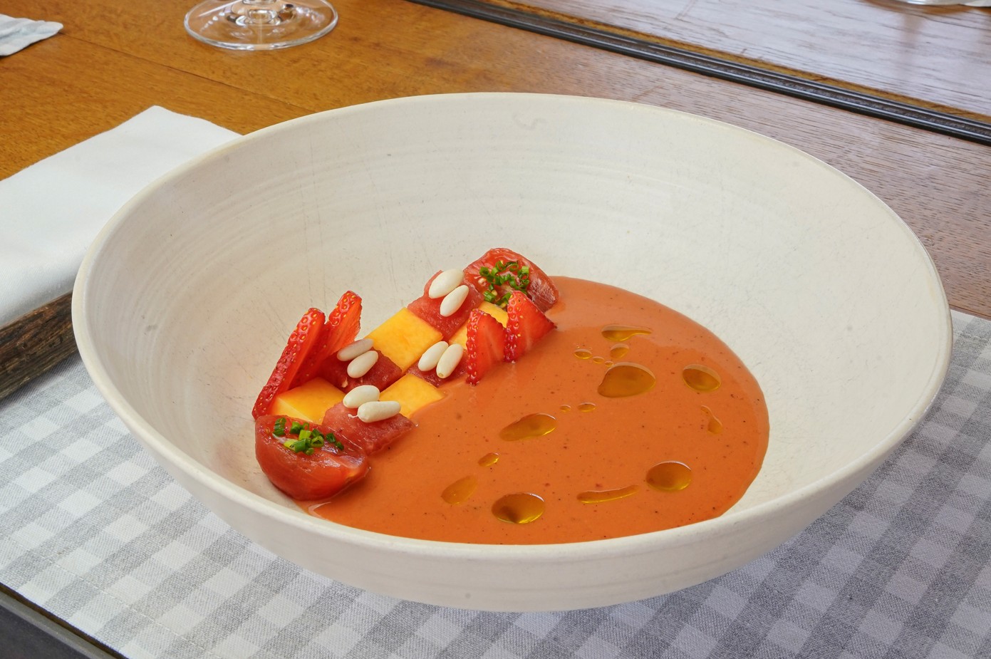 Sopa freda sedosa d’estiu